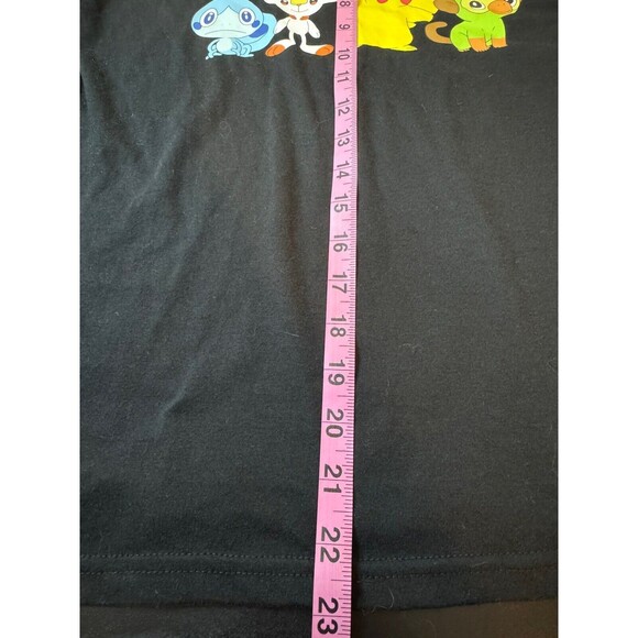 Pokemon Girls Short Sleeve Black Flip Sequin Pikachu T-Shirt Tee Kids Size large - Picture 7 of 7